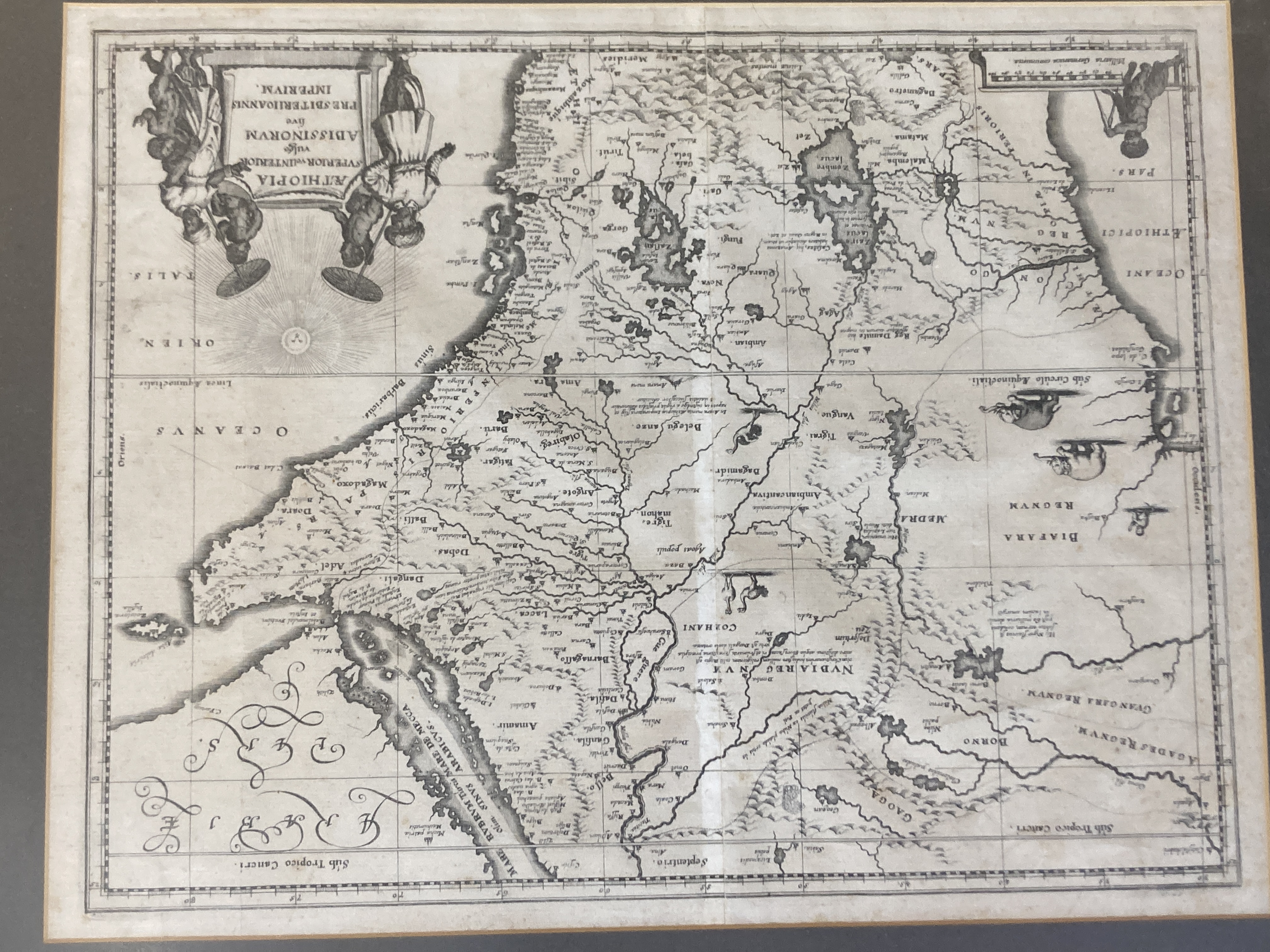 Blaeu, Africa, 'Aethiopia Superior vel Interior vulgo Abissinorum sive Presbiteri Joannis Imperium' (uncoloured) and 'A Correct Chart of St George's Channel and The Irish Sea'